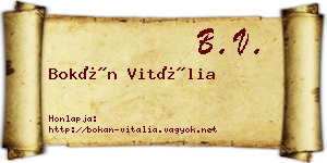 Bokán Vitália névjegykártya